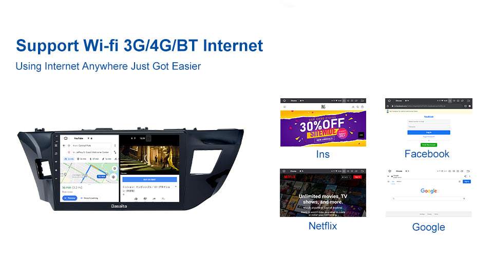 Dasaita MAX11 Toyota Corolla 2014 2015 2016 Car Stereo 10.2 Inch Carplay Android Auto PX6 4G+64G Android11 1280*720 DSP AHD Radio