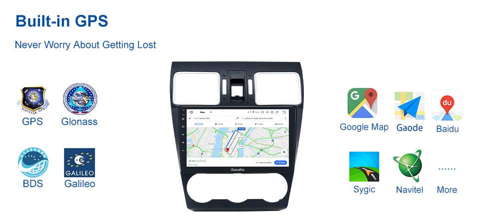 Dasaita MAX11 Subaru Forester 4 WRX 2016 2017 2018 Car Stereo 9 Inch Carplay Android Auto PX6 4G+64G Android11 1280*720 DSP AHD Radio