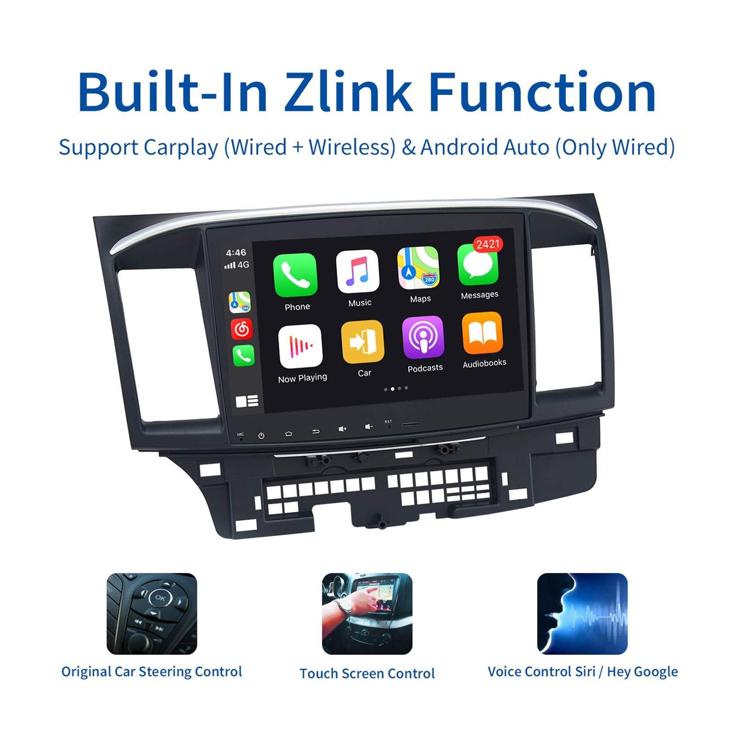 Dasaita MAX10 Mitsubishi Lancer 2008 2009 2010 2011 2012 2013 2014 2015 2016 2017 Car Stereo 10.2" Carplay Android Auto PX6 4+64G 1280*720 DSP Radio
