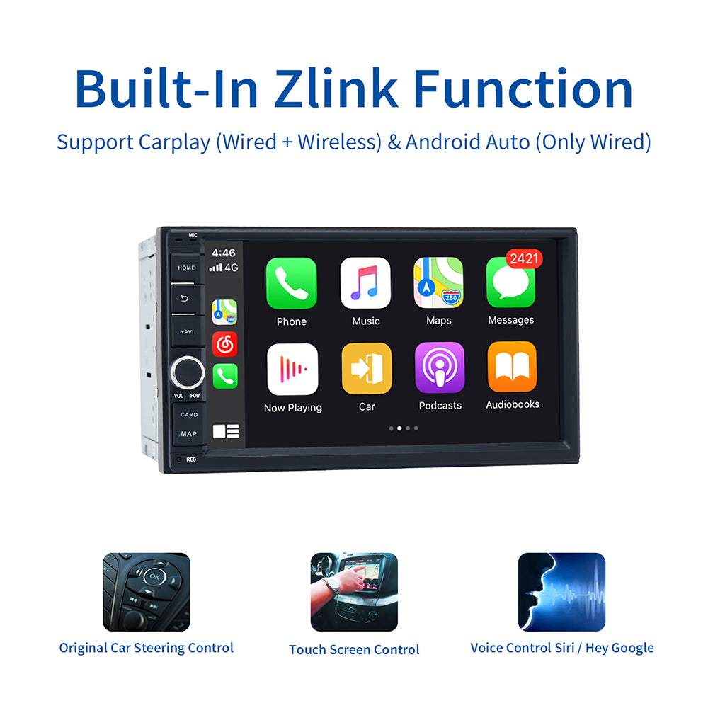 Dasaita MAX11 Universal Double Din Car Stereo 7 Inch Carplay Android Auto PX6 4G+64G Android11 1024*600 DSP AHD Radio