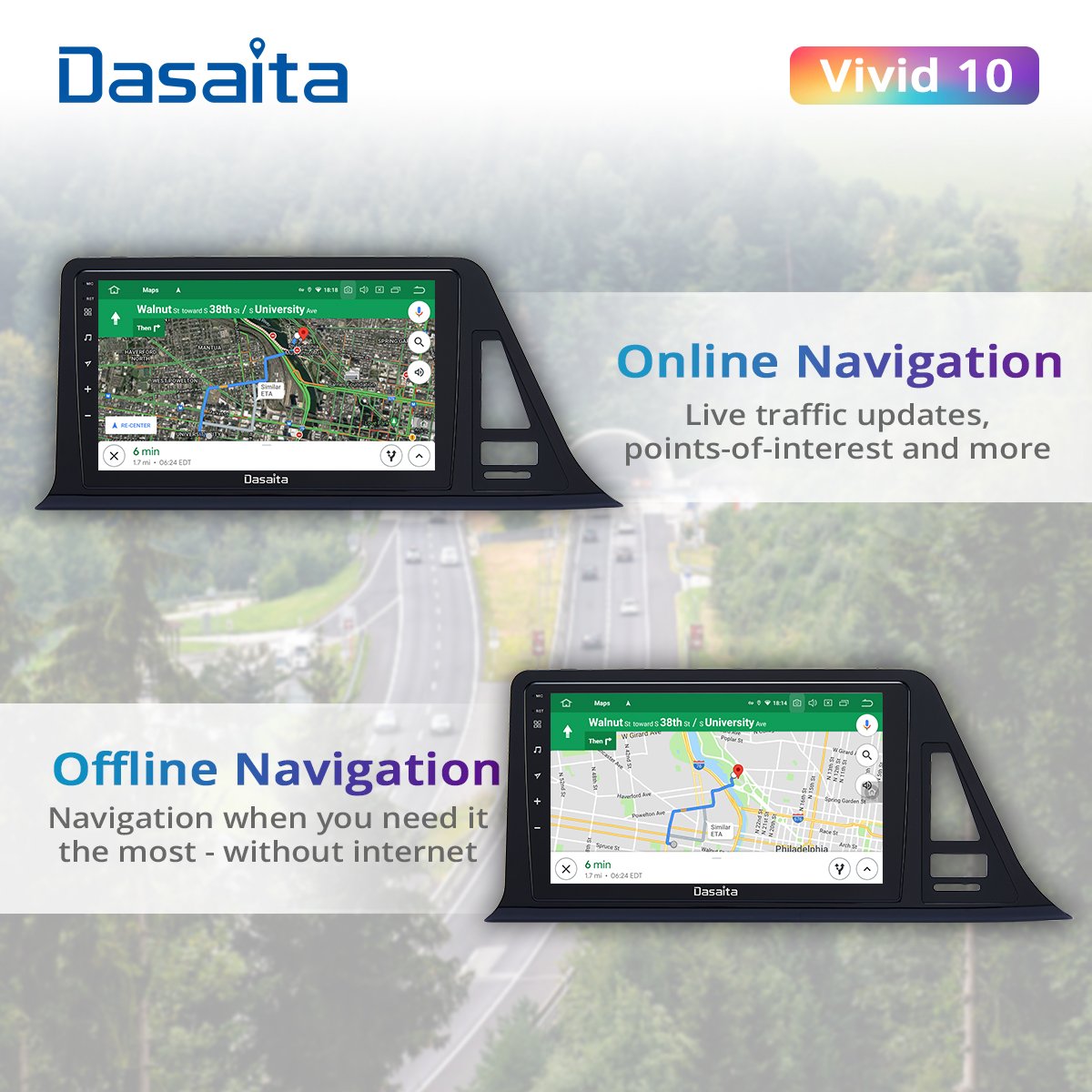 Dasaita For Toyota CHR 15CM CHR Europe version Car stereo 1 din android Apple Carplay Android Auto 4G 64G GPS IPS DSP 1280*720