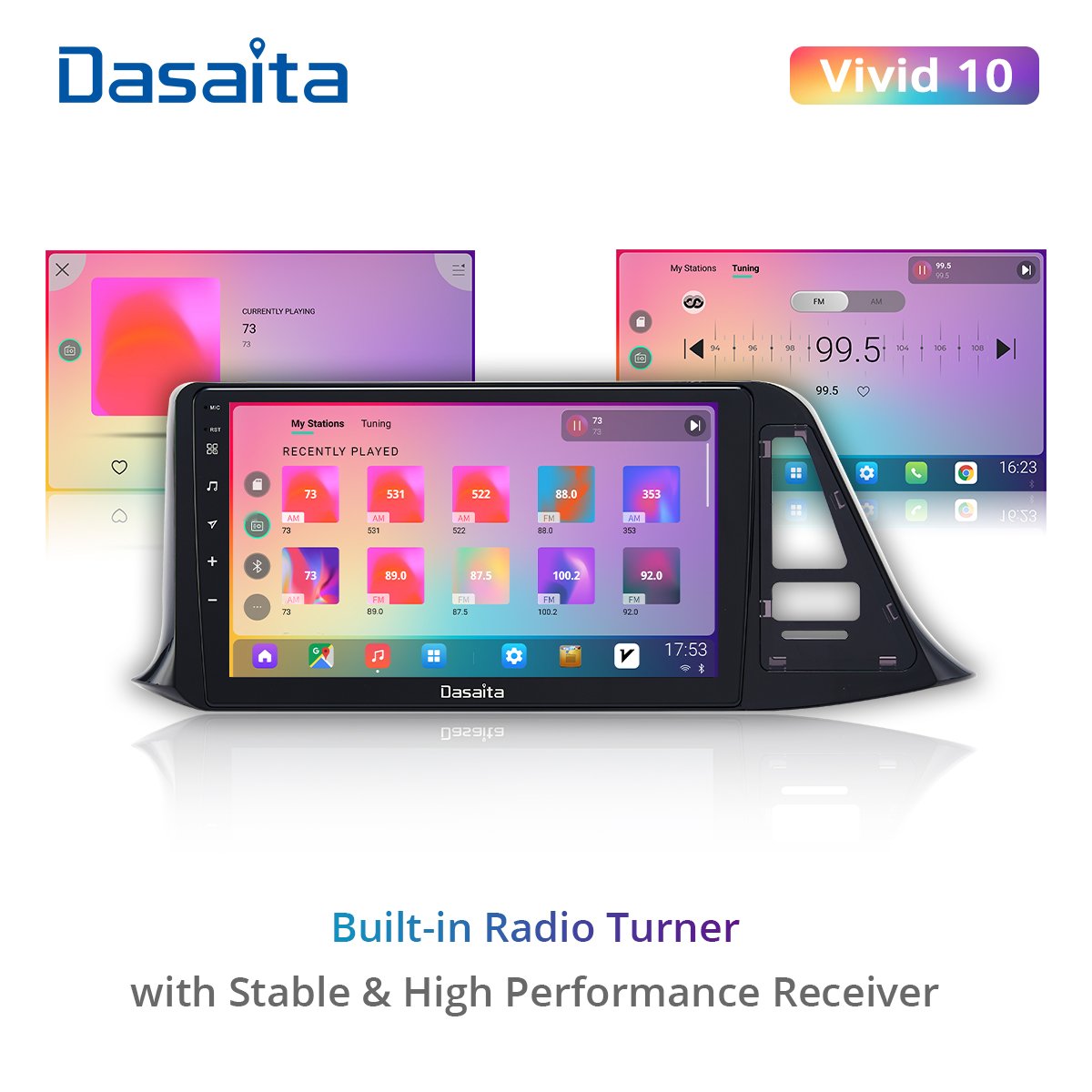 Dasaita Vivid for Toyota CHR 13CM 2016 2017 2018 Car Radio android Apple Carplay Android Auto Navigator GPS DPS 1280*720 4G 64G