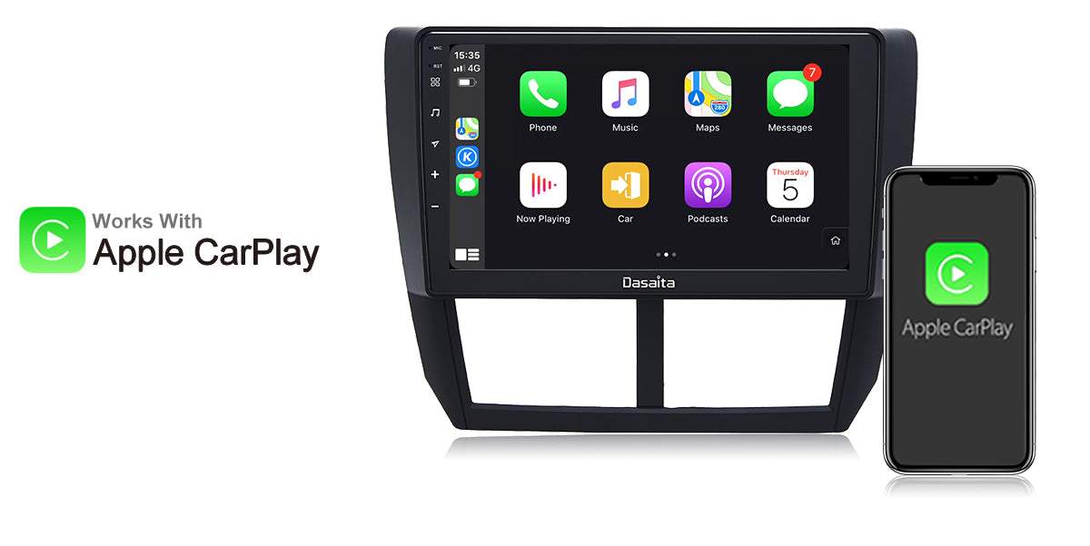 Dasaita Vivid11 Subaru Forester 3 Impreza 2007 2008 2009 2010 2011 2012 Car Stereo 9" Carplay Android Auto PX6 4G+64G Android11 1280*720 DSP Radio