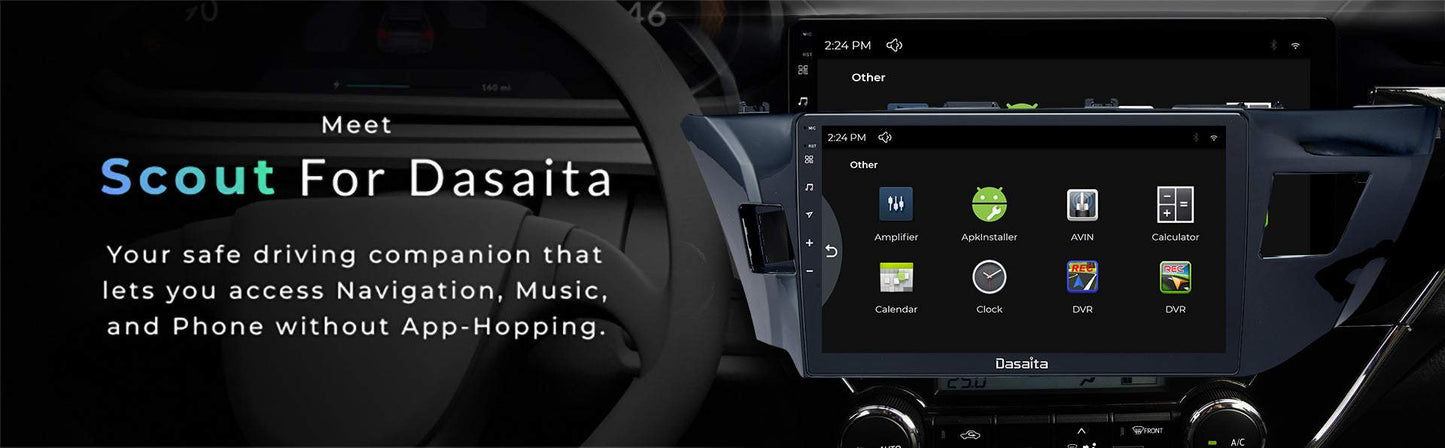 Dasaita Scout10 Toyota Corolla 2014 2015 2016 Car Stereo 10.2 Inch Carplay Android Auto PX6 4G+64G Android10 1280*720 DSP AHD Radio