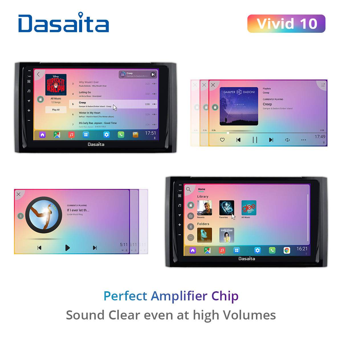 Dasaita Vivid11 Toyota Tundra 2014 2015 2016 2017 2018 Car Stereo 9 Inch Carplay Android Auto PX6 4G+64G Android11 1280*720 DSP AHD Radio