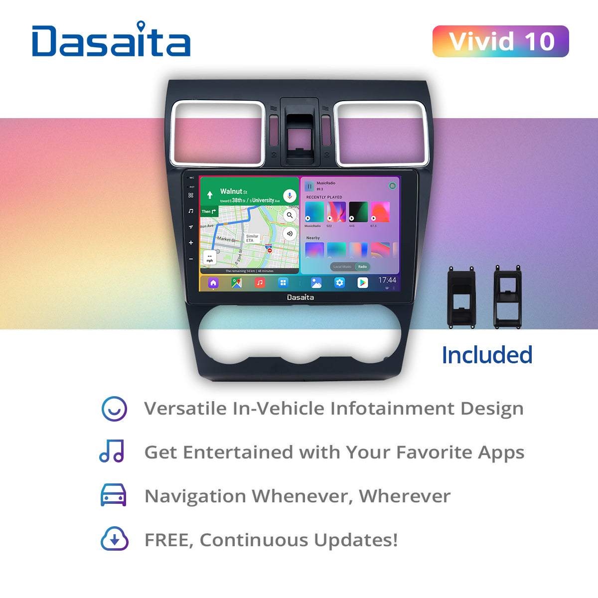Dasaita Vivid11 Subaru Forester 4 WRX 2016 2017 2018 Car Stereo 9Inch Carplay Android Auto PX6 4G+64G Android11 1280*720 DSP AHD Radio