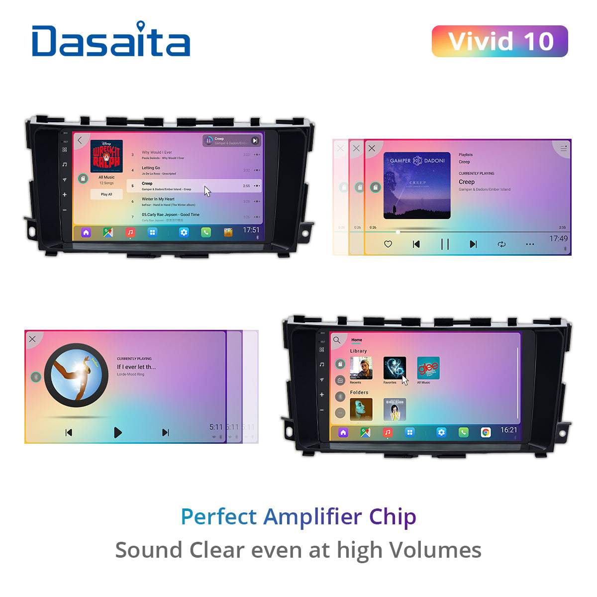 Dasaita Vivid11 Nissan Teana Altima 2014 2015 2016 2017 2018 Car Stereo 9 Inch Carplay Android Auto PX6 4G+64G Android11 1280*720 DSP AHD Radio