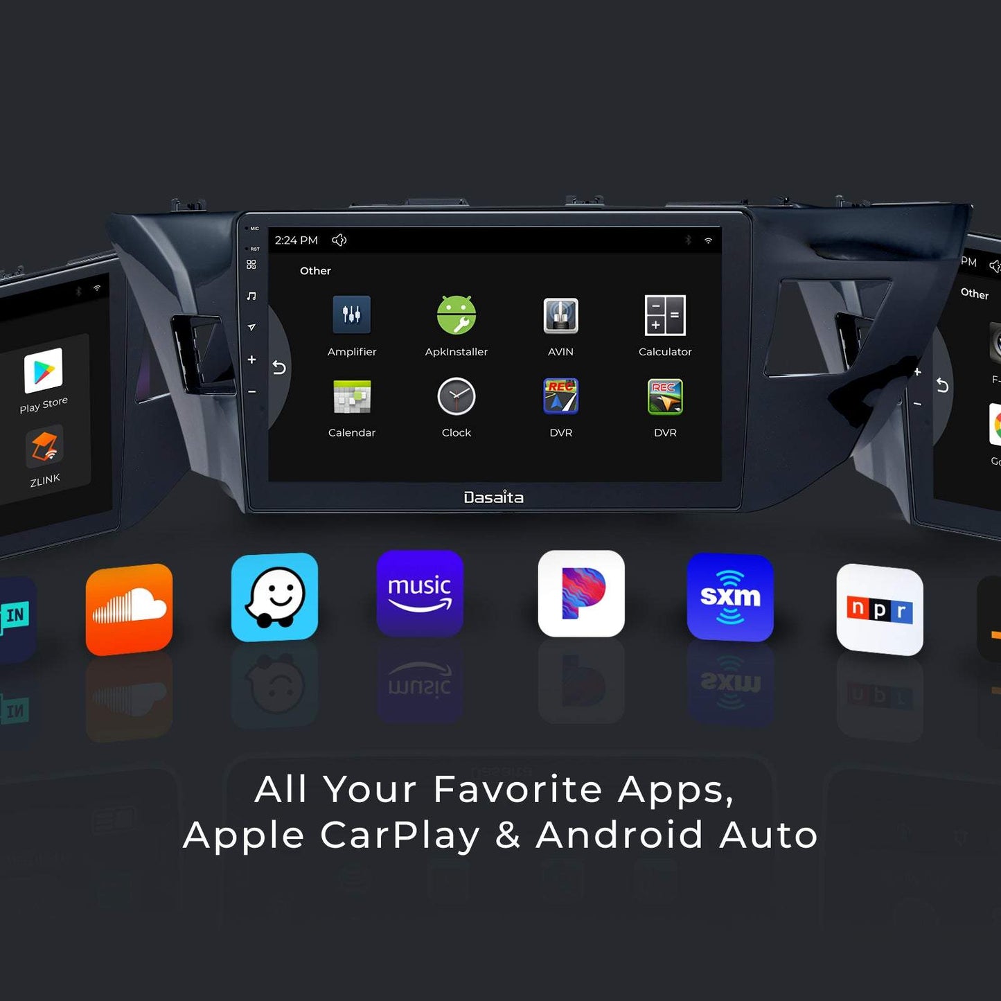 Dasaita Scout10 Toyota Corolla 2014 2015 2016 Car Stereo 10.2 Inch Carplay Android Auto PX6 4G+64G Android10 1280*720 DSP AHD Radio