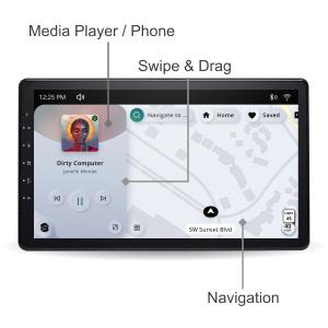 Dasaita Scout10 Double Din Car Stereo 13.3 Inch Carplay Android Auto PX6 4G+64G Android10 1920*1080 DSP AHD Radio