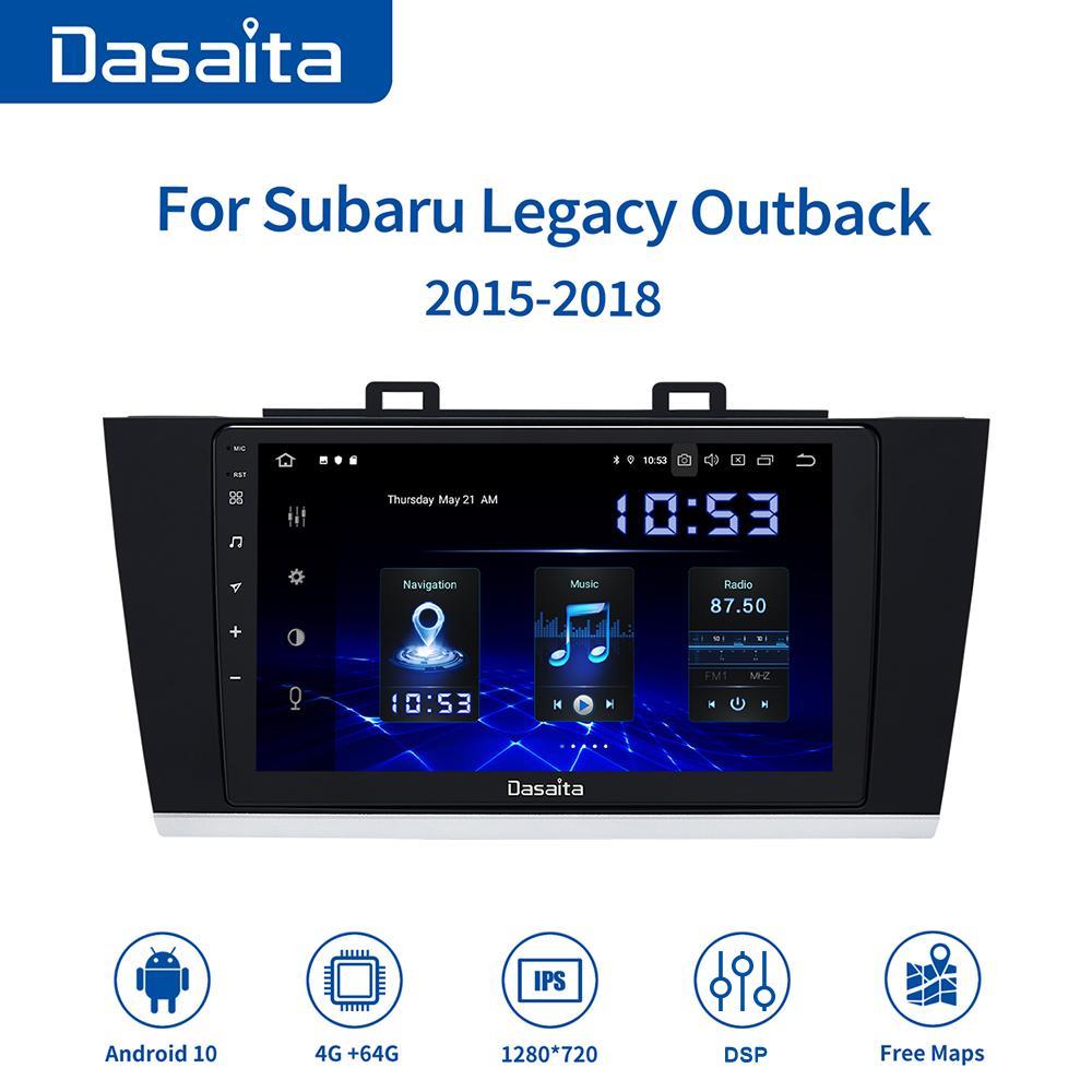 Dasaita MAX10 Subaru Legacy Outback 2015 2016 2017 2018 Car Stereo 9 Inch Carplay Android Auto PX6 4G+64G Android10 1280*720 DSP AHD Radio