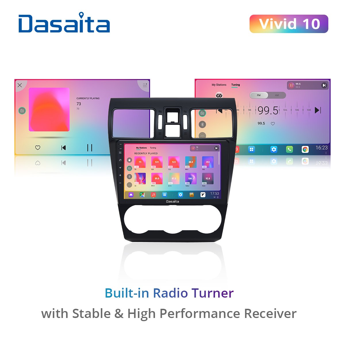 Dasaita Vivid for Subaru WRX GPS 2013 2014 2015 car radio Android 10 Apple Carplay Android Auto Navigation GPS 4G RAM 64G ROM