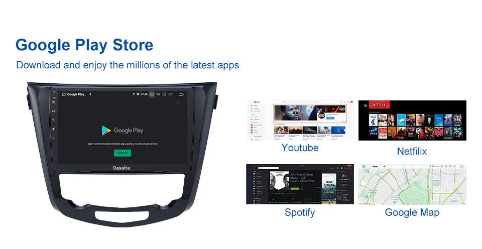 Dasaita MAX11 Nissan X-Trail Qashqai 2014 2015 2016 2017 2018 2019 2020 Car Stereo 10.2 Inch Carplay Android Auto 4G+64G Android11 1280*720 DSP Radio