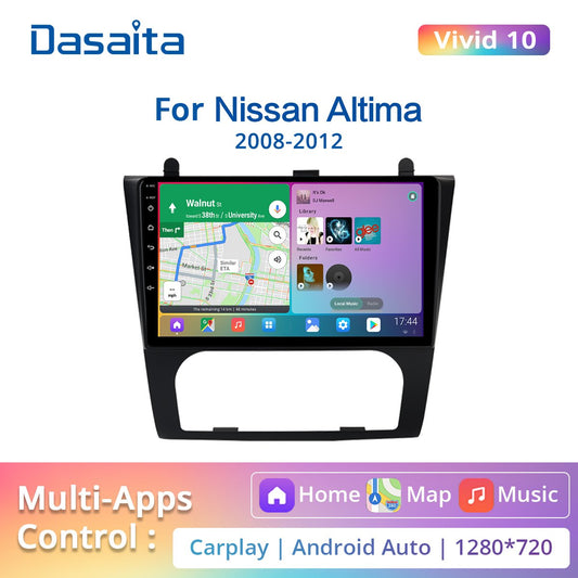 Dasaita Vivid Nissan Altima 2008 2009 2010 2011 2012 Car Stereo Android GPS Navigation Carplay Android Auto Multimedia 4G 64