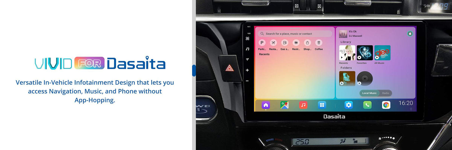 Dasaita Vivid11 Toyota Corolla 2014 2015 2016 Car Stereo 10.2Inch Carplay Android Auto PX6 4G+64G Android11 1280*720 DSP AHD Radio