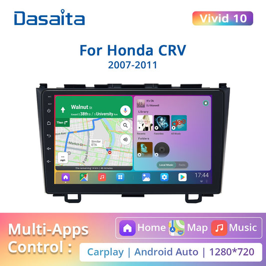 Dasaita Vivid for Honda CRV GPS 2007 2008 2009 2010 2011 car radio Android GPS Navigation Carplay Android Auto Car Stereo 4G 64G