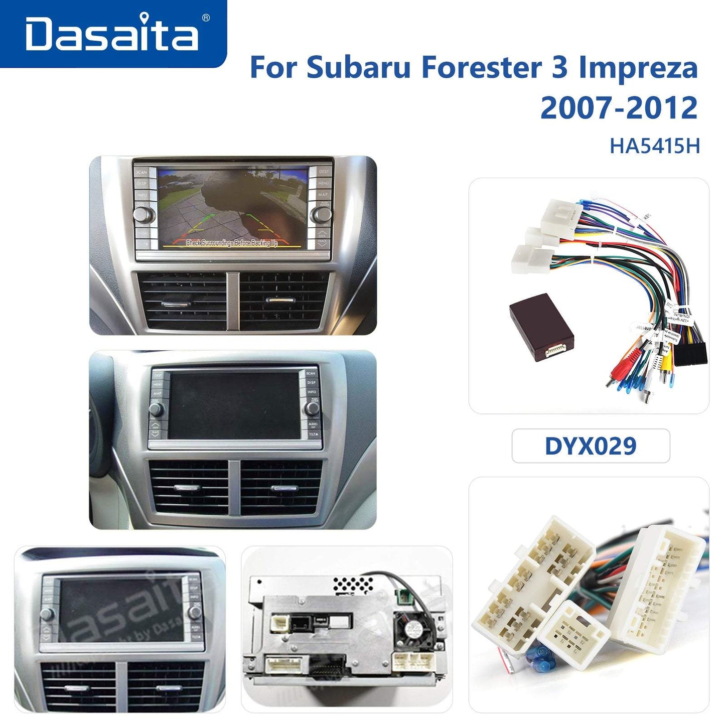 Dasaita Vivid11 Subaru Forester 3 Impreza 2007 2008 2009 2010 2011 2012 Car Stereo 9" Carplay Android Auto PX6 4G+64G Android11 1280*720 DSP Radio