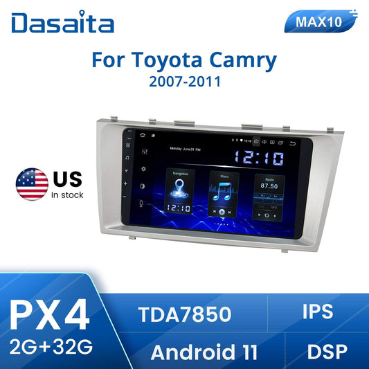 Dasaita (Outlets) W11 Toyota Camry 2007 2008 2009 2010 2011 Car Stereo 9 Inch PX4 2G+32G Android11 1024*600 DSP AHD Radio