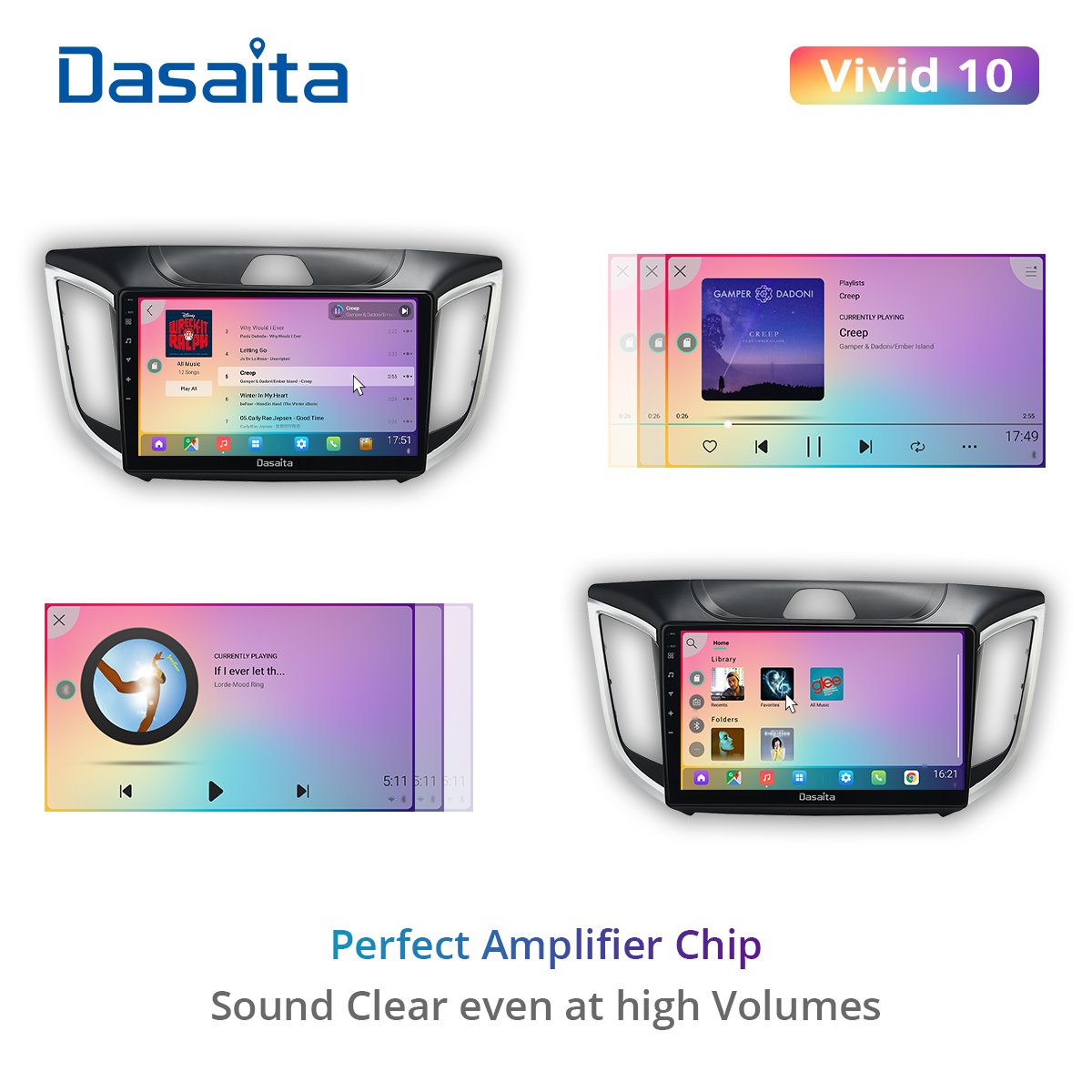 Dasaita for Hyundai IX25 Creta 2014-2020 Car Radio Stereo 10.2" IPS Android 10.0 Multi-Touch Screen Multimedia Navigator GPS DSP