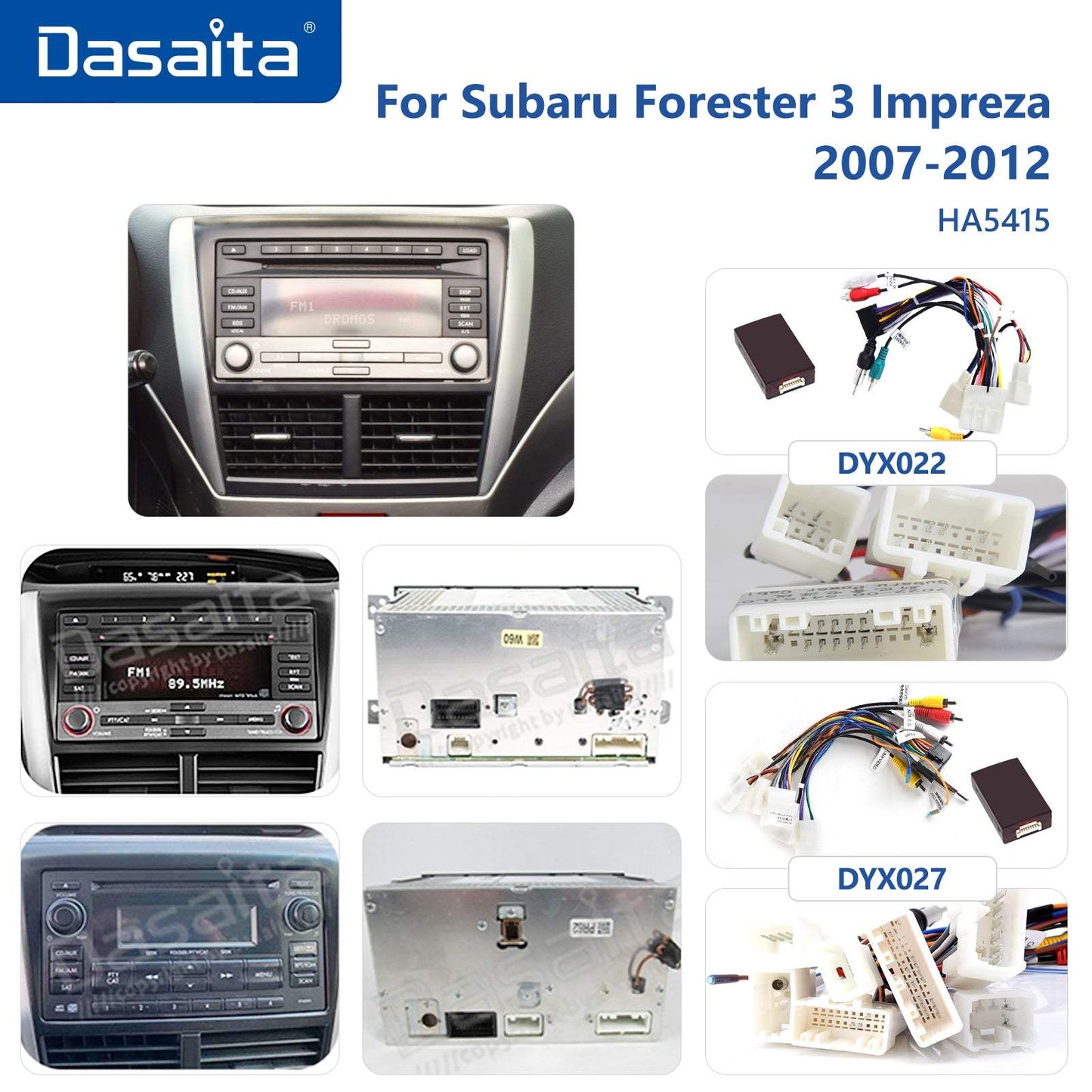Dasaita MAX10 Subaru Forester 3 Impreza 2007 2008 2009 2010 2011 2012 Car Stereo 9 Inch Carplay Android Auto PX6 4G+64G Android10 1280*720 DSP Radio