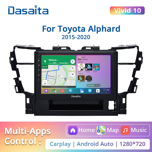 Dasaita 10.2" Android 10 Car Radio Multimedia Video player for Toyota Alphard Radio 2015 2016 2017 2018 2019 2020 stereo DSP GPS