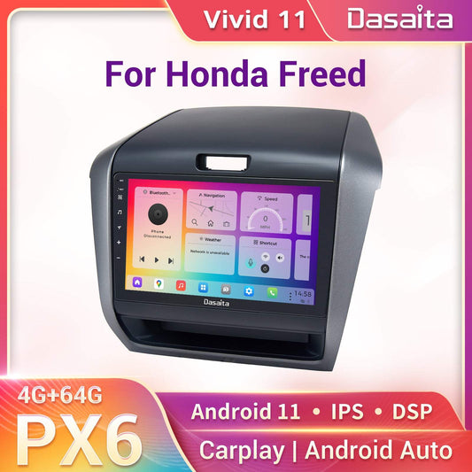 Dasaita Vivid11 Honda Freed 2017 2018 2019 Car Stereo 9 Inch Carplay Android Auto PX6 4G+64G Android11 1280*720 DSP AHD Radio