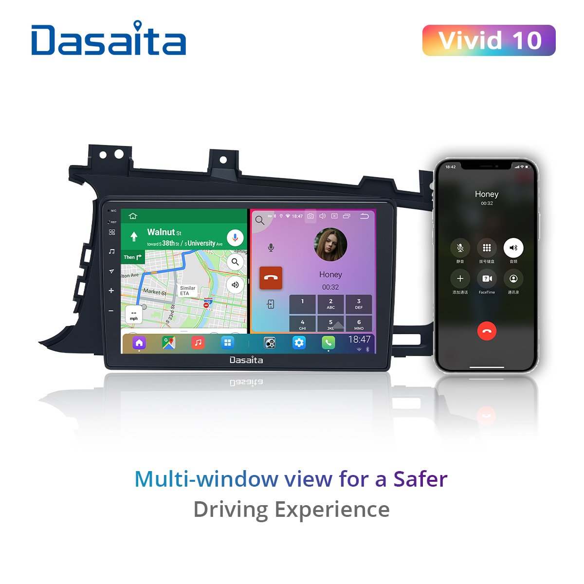Dasaita Vivid For KIA K5 Optima 2011 2012 2013 Car Radio Android Auto Carplay Car stereo 9" Touch Screen 1280*720 Navigation