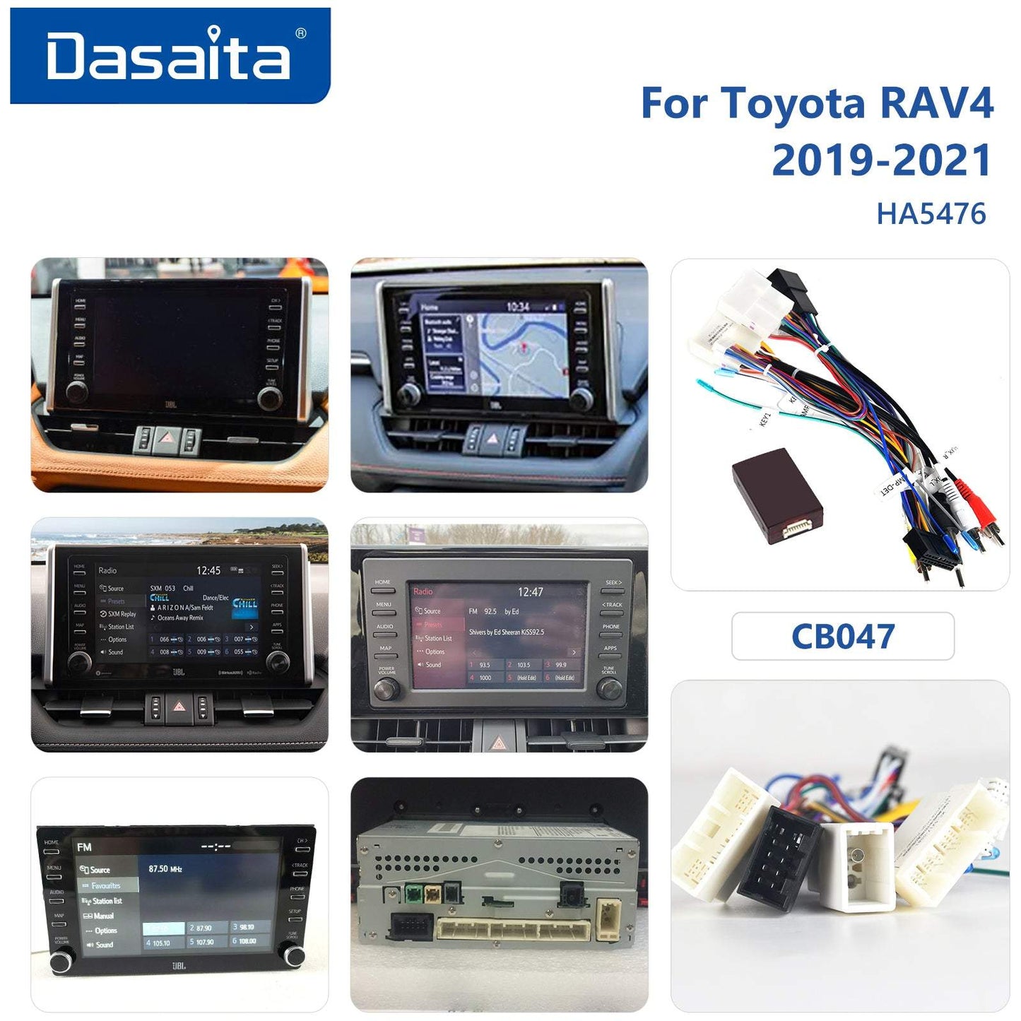 Dasaita Vivid11 Toyota RAV4 2019 2020 2021 Car Stereo 10.2 Inch Carplay Android Auto PX6 4G+64G Android11 1280*720 DSP AHD Radio