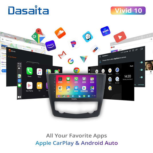 Dasaita For Renault Kadjar 2015 2016 2017 Car Radio 9inch Android 10 Player Auto Car Stereo GPS Navigation With Carplay DSP