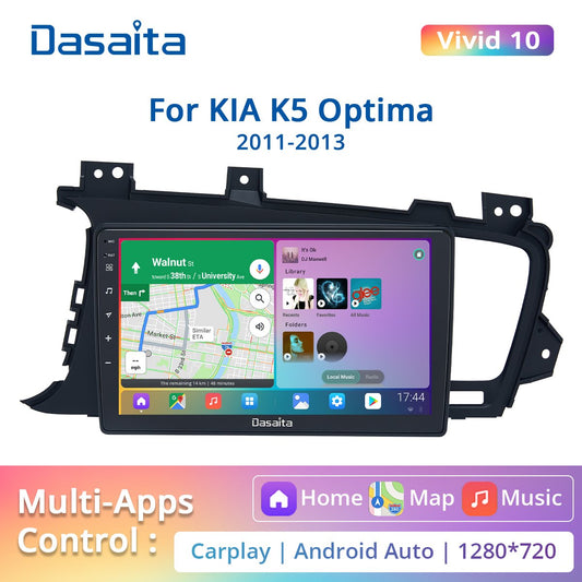 Dasaita Vivid For KIA K5 Optima 2011 2012 2013 Car Radio Android Auto Carplay Car stereo 9" Touch Screen 1280*720 Navigation