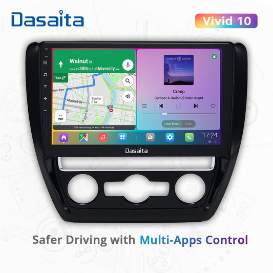 Dasaita For VW Jetta 2011 2012 2013 2014 2015 Apple Carplay Android Auto car intelligent system radio Navigation GPS DSP 4G 64G