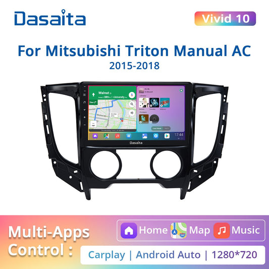 Dasaita Vivid For Mitsubishi Triton Car Radio 9" IPS Screen Android 10.0 Autoradio GPS Navigation TDA7850 BT5.0 Carplay 1280*720