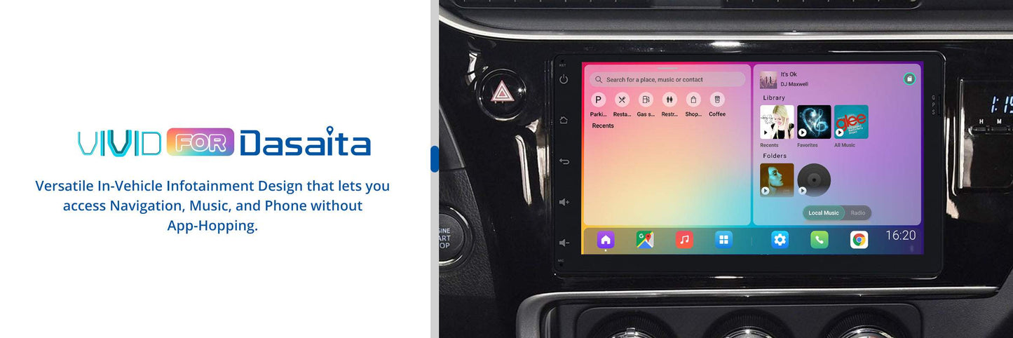 Dasaita Vivid10/Vivid11 Toyota Universal 2014-2022 Car Stereo 9 Inch Carplay Android Auto PX6 4G+64G Android10/Android11 1280*720 DSP AHD Radio
