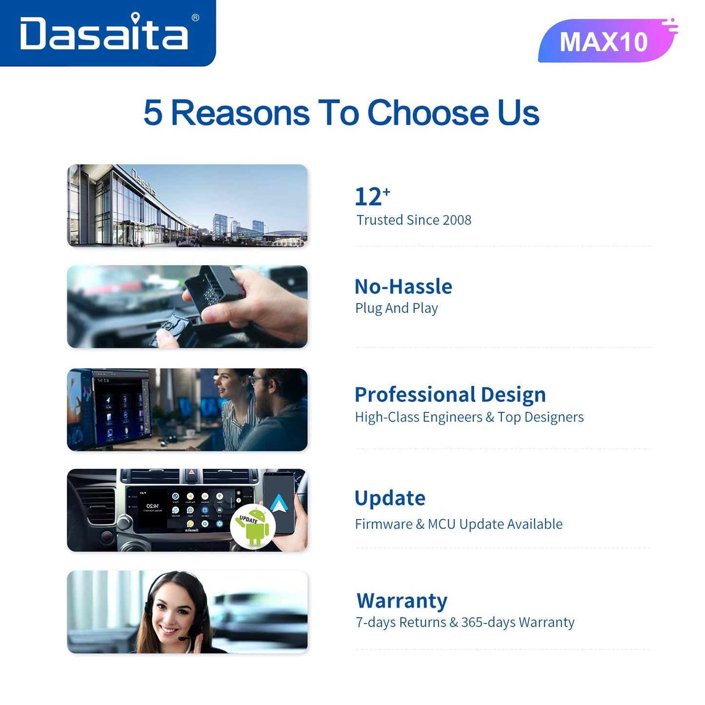 Dasaita MAX10 Double Din For Mitsubishi Lancer ASX Outlander Pajero Car Stereo GPS Navigation IPS 2.5D Screen Android 10
