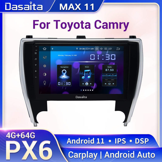 Dasaita MAX11 Toyota Camry 2015 2016 2017 Car Stereo 10.2 Inch Carplay Android Auto PX6 4G+64G Android11 1280*720 DSP AHD Radio
