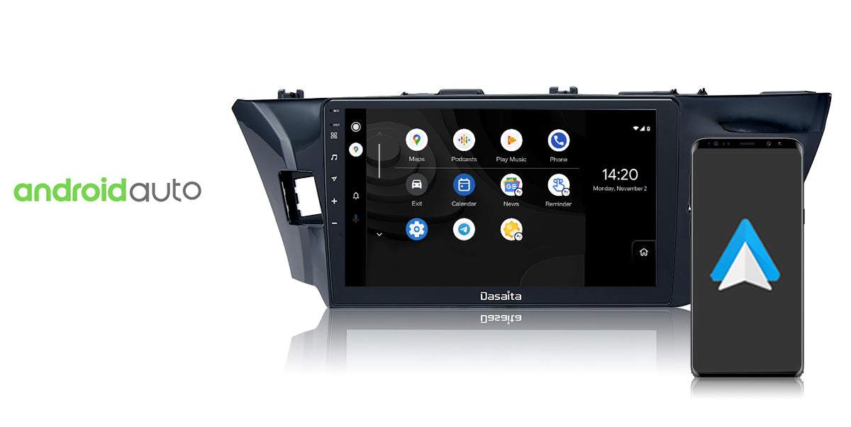 Dasaita Vivid11 Toyota Corolla 2014 2015 2016 Car Stereo 10.2Inch Carplay Android Auto PX6 4G+64G Android11 1280*720 DSP AHD Radio